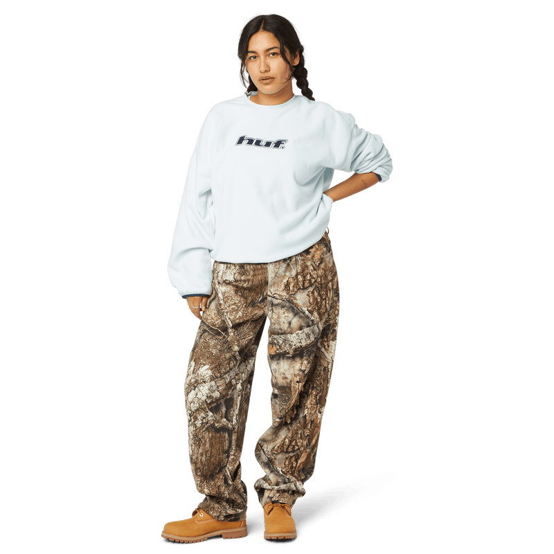 Huf H Dot Polar Fleece Crewneck Sweatshirt Sky