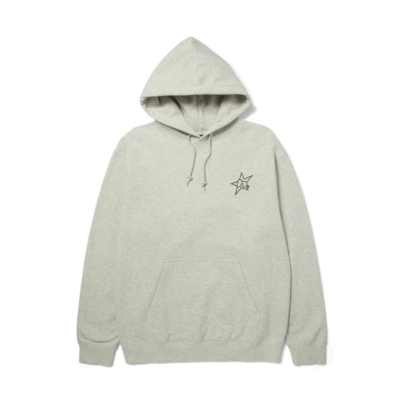 Huf H Star Logo Pullover Hoodie Ash
