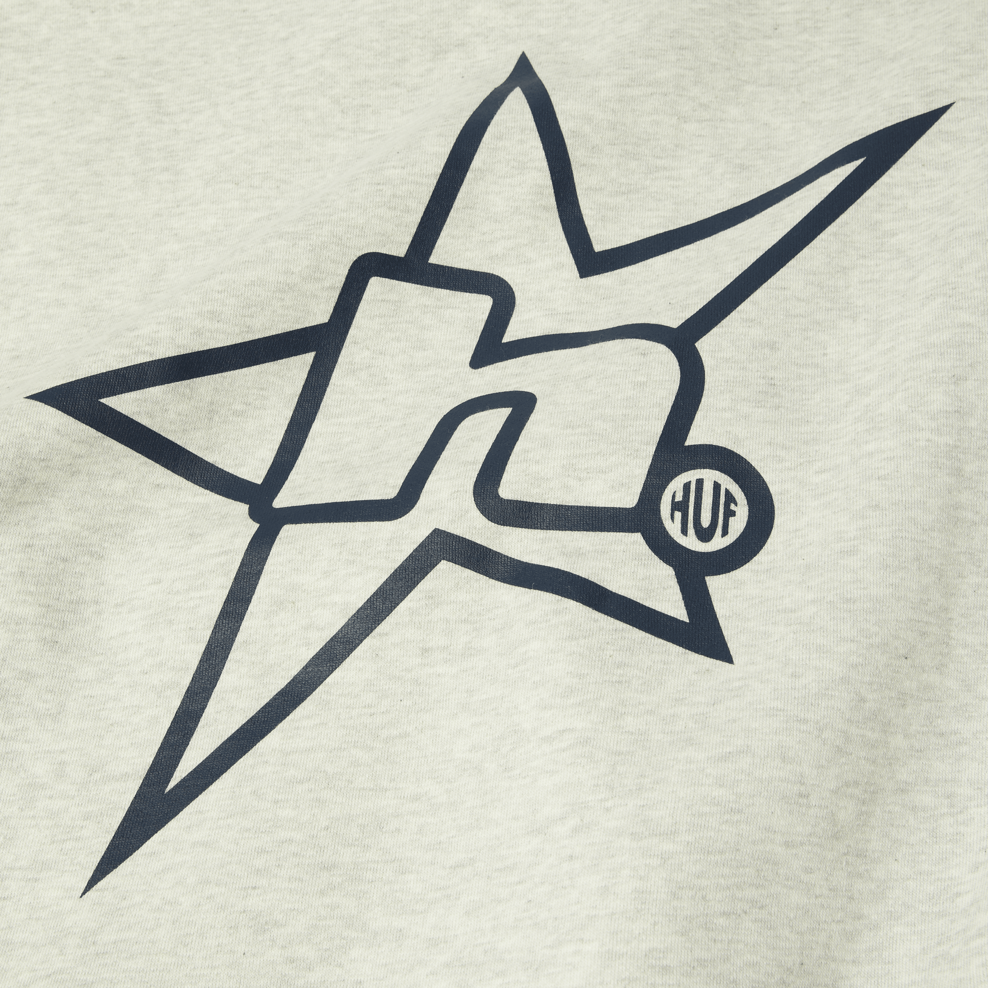 Huf H Star Logo Pullover Hoodie Ash