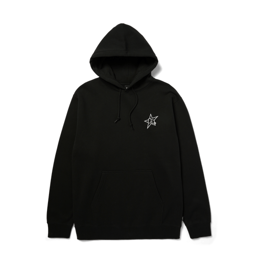 Huf H Star Logo Pullover Hoodie Black