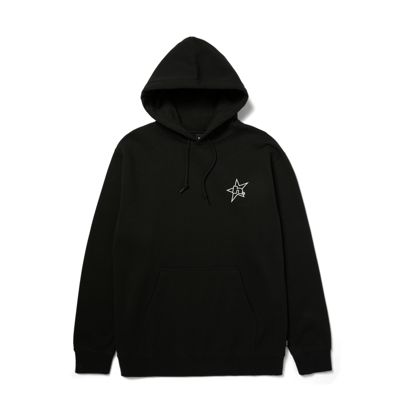 Huf H Star Logo Pullover Hoodie Black