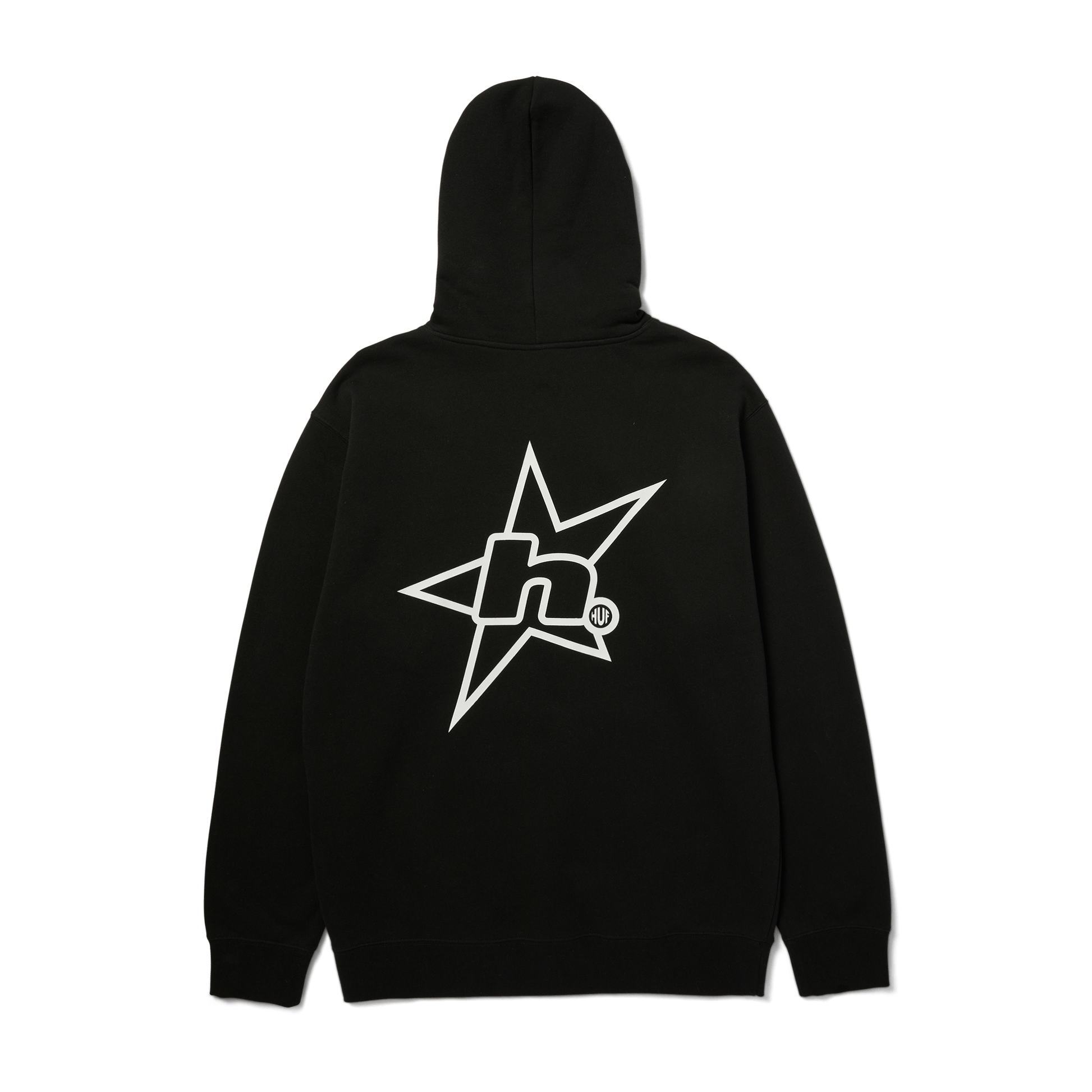 Huf H Star Logo Pullover Hoodie Black