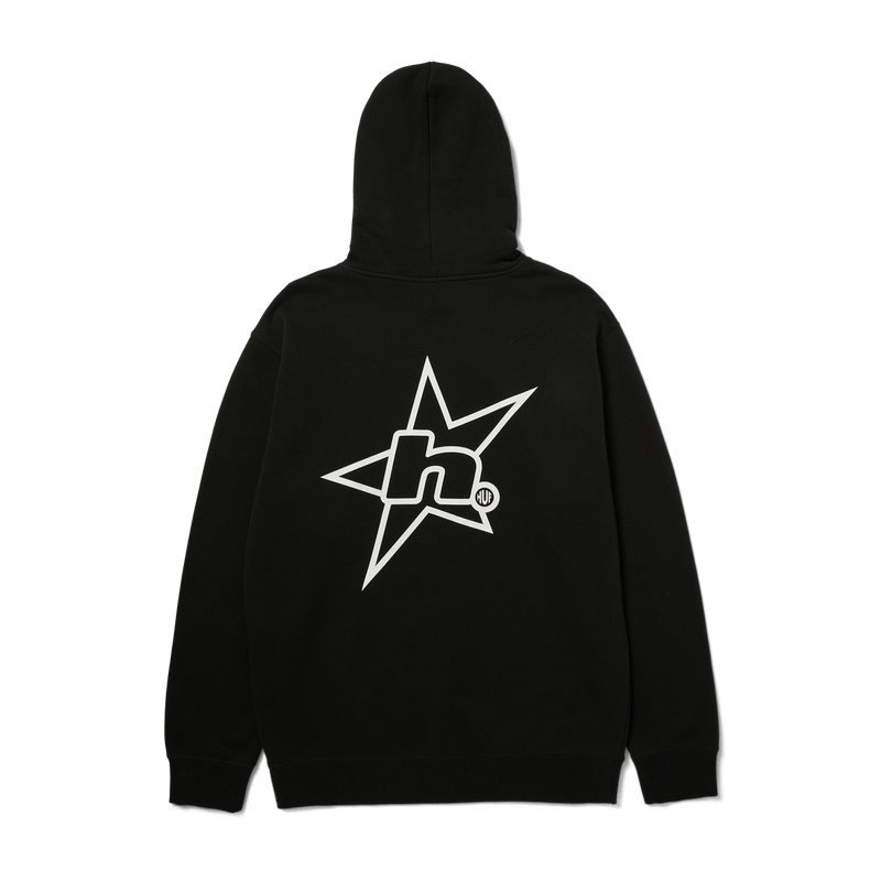 Huf H Star Logo Pullover Hoodie Black