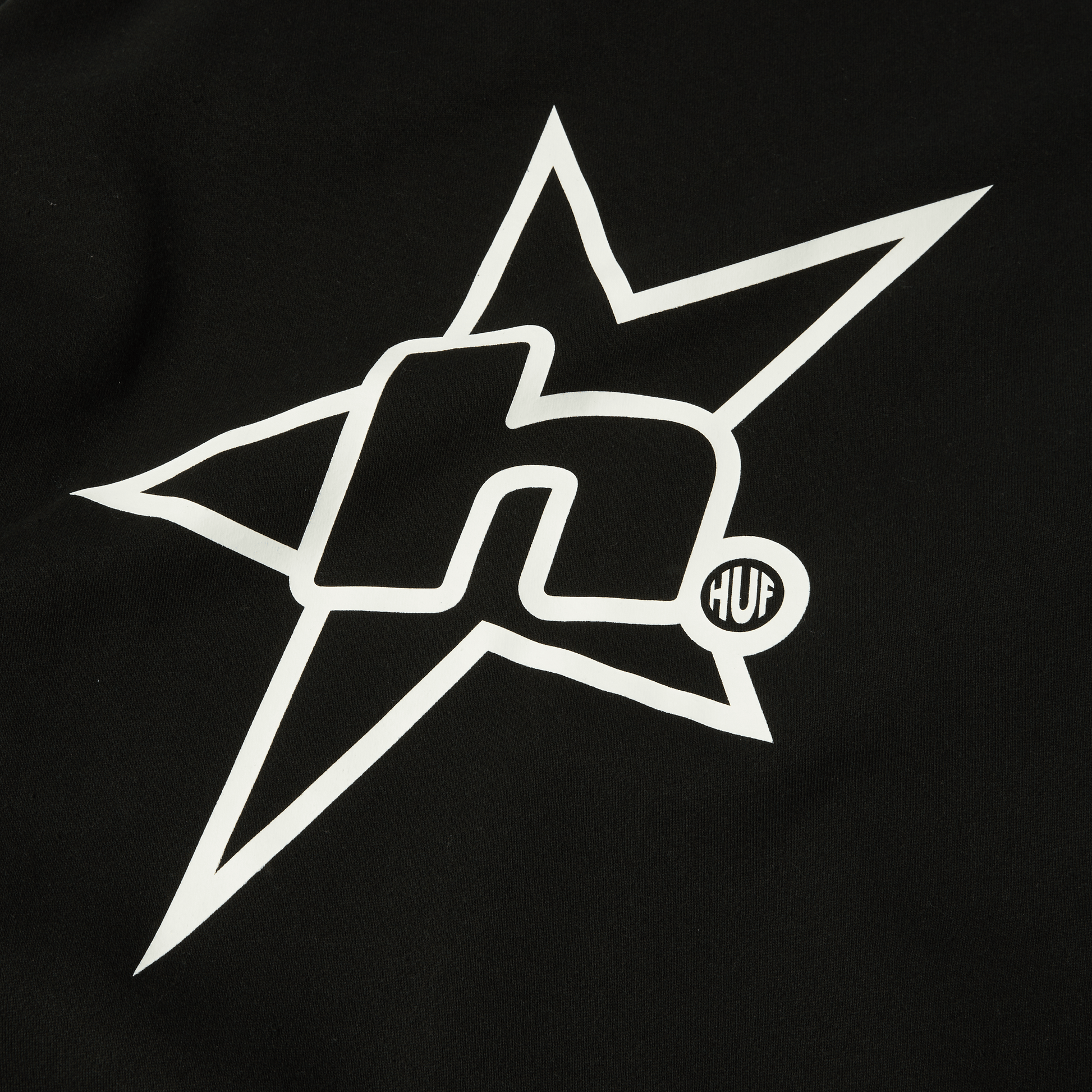 Huf H Star Logo Pullover Hoodie Black