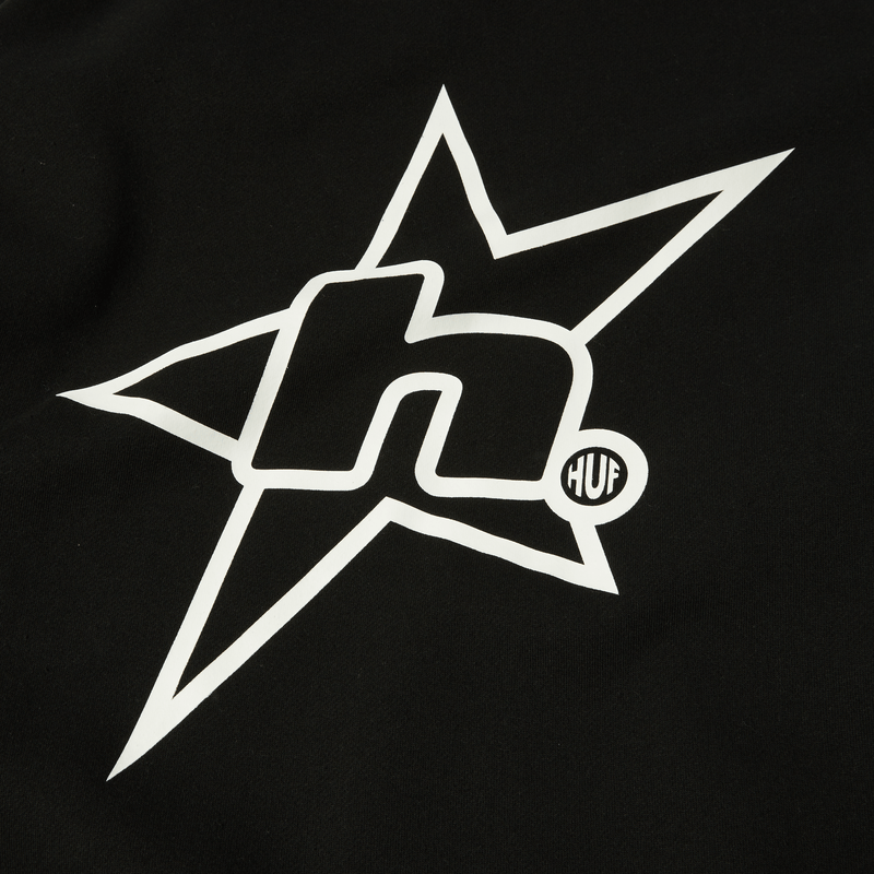 Huf H Star Logo Pullover Hoodie Black