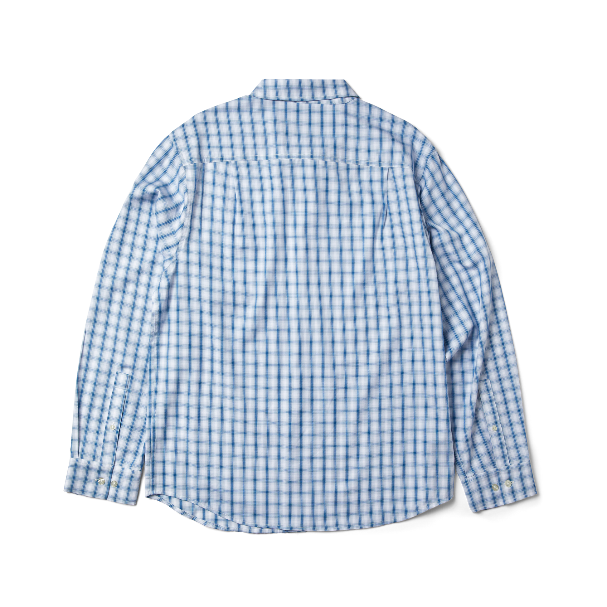 Huf H Star Long Sleeve Plaid Shirt Light Blue