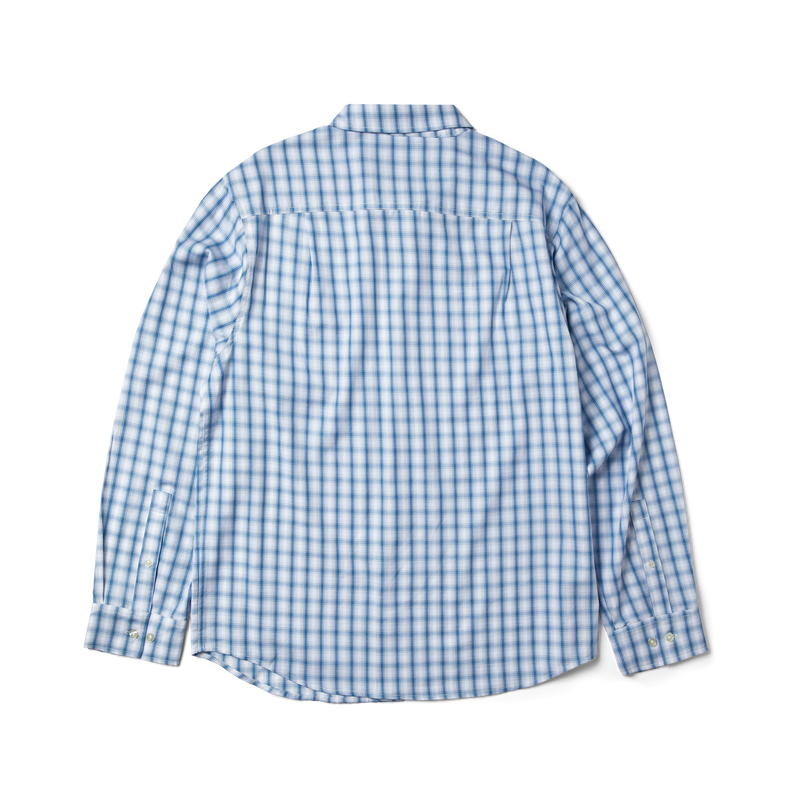 Huf H Star Long Sleeve Plaid Shirt Light Blue