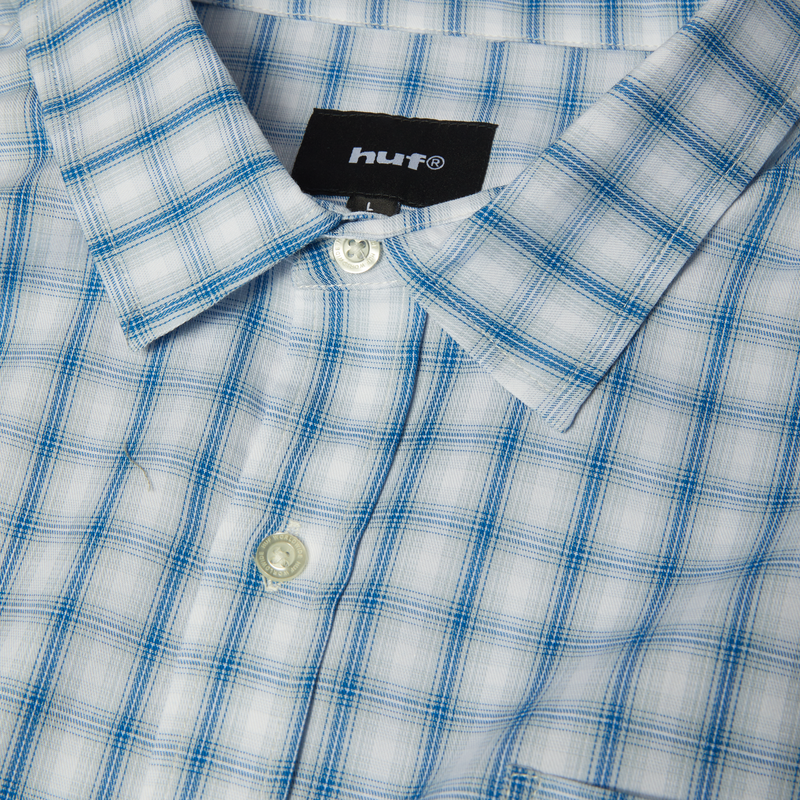 Huf H Star Long Sleeve Plaid Shirt Light Blue