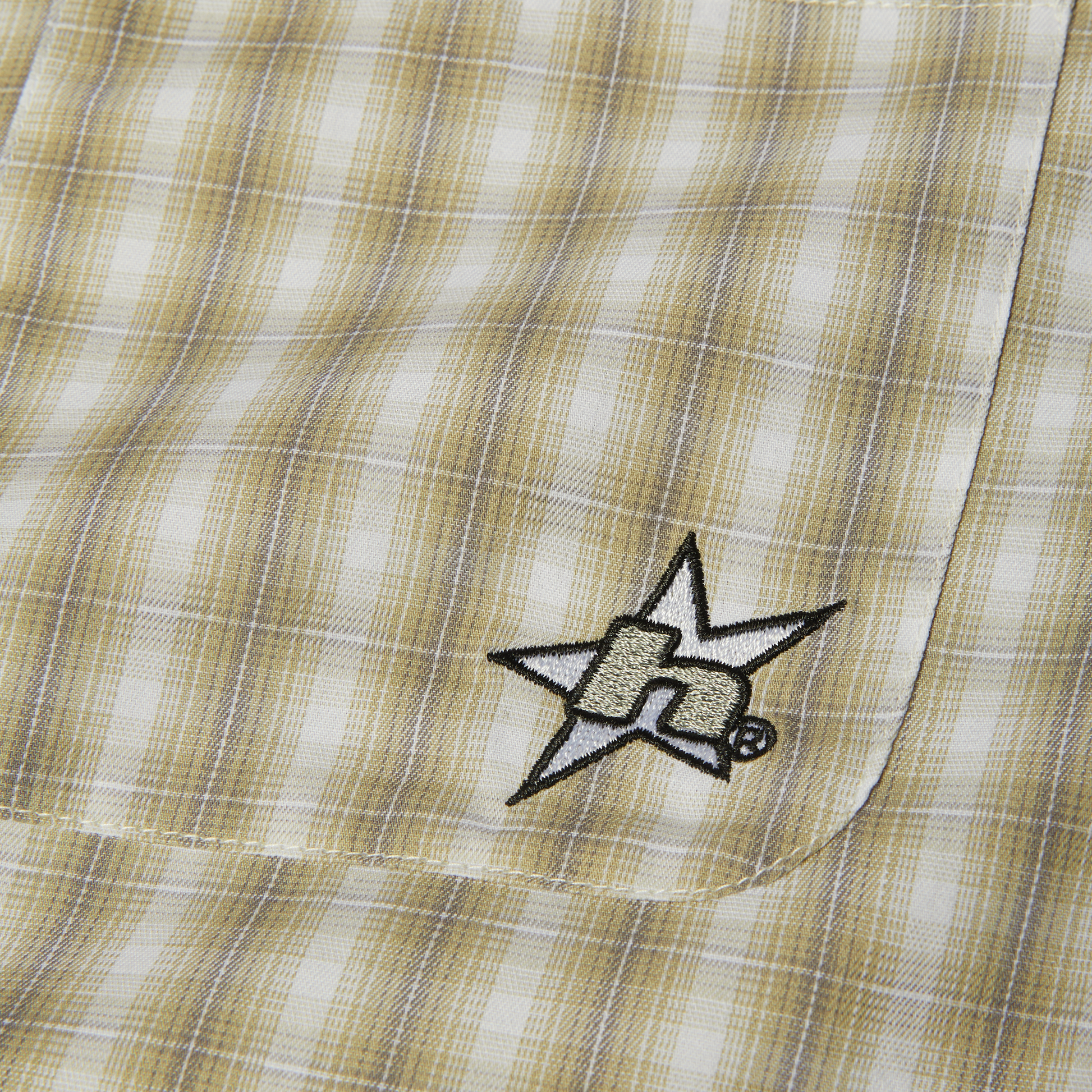 Huf H Star Long Sleeve Plaid Shirt Putty
