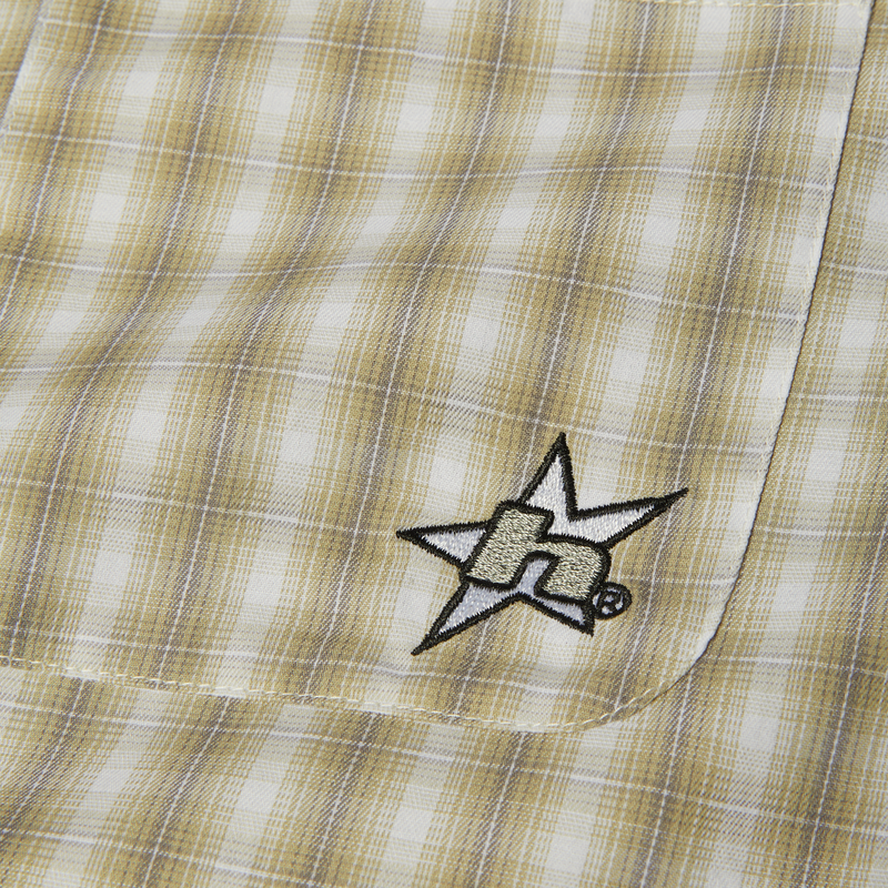Huf H Star Long Sleeve Plaid Shirt Putty
