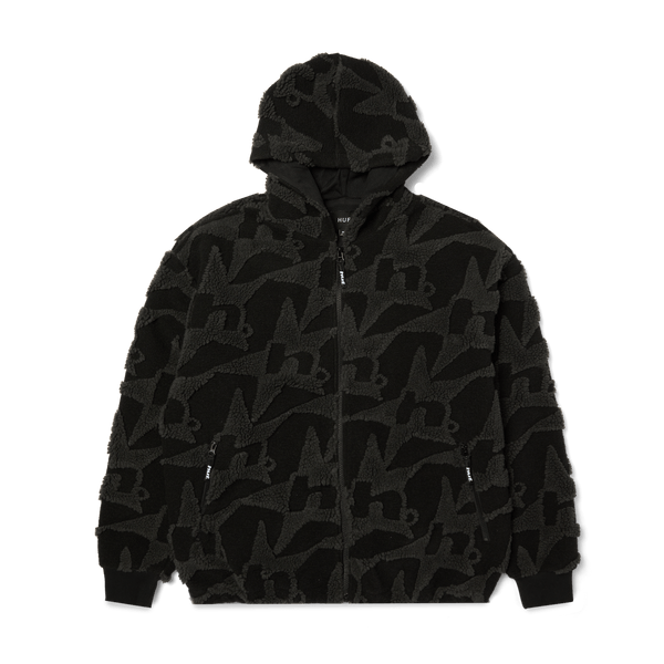 Huf H Star Repeat High Pile Jacket Black