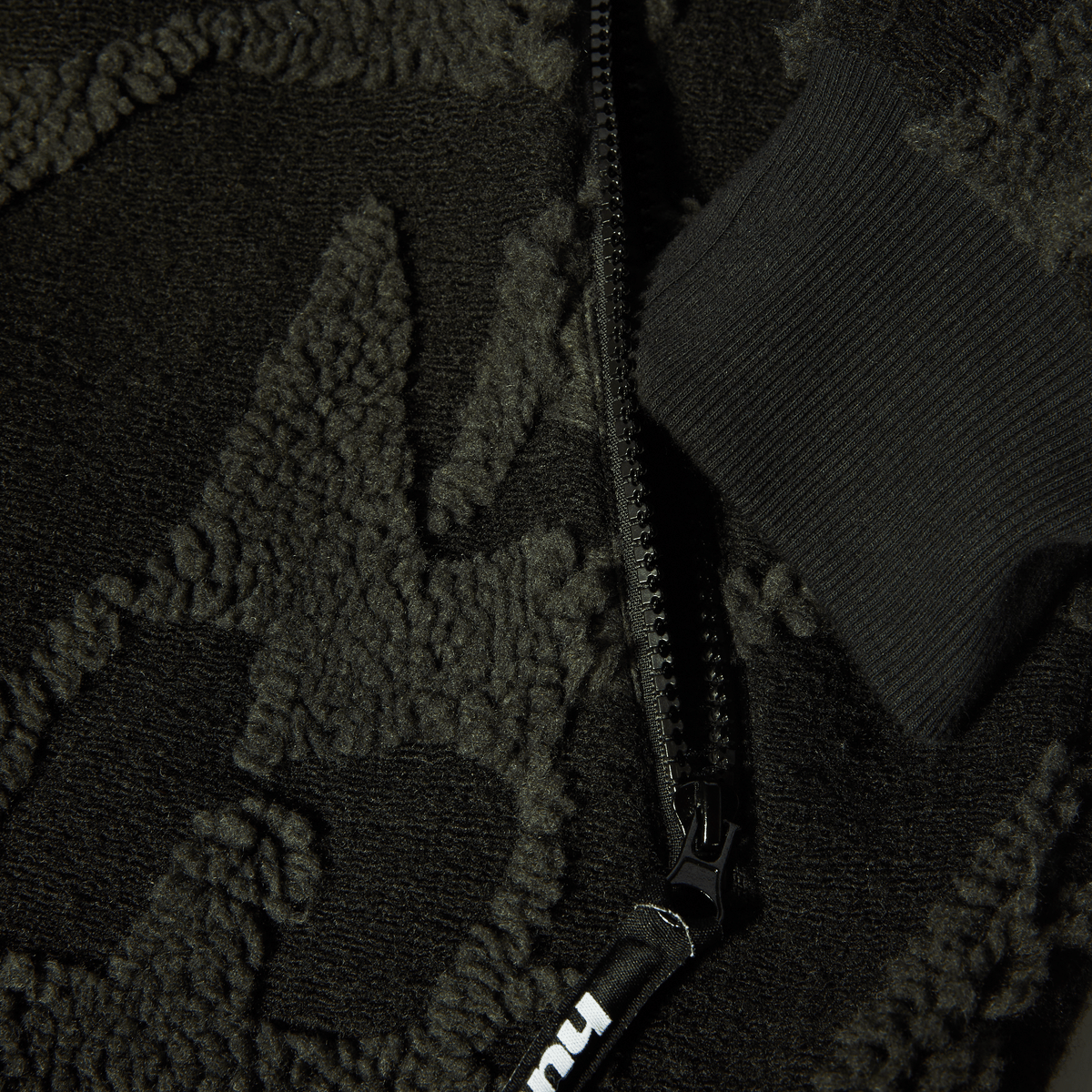 Huf H Star Repeat High Pile Jacket Black