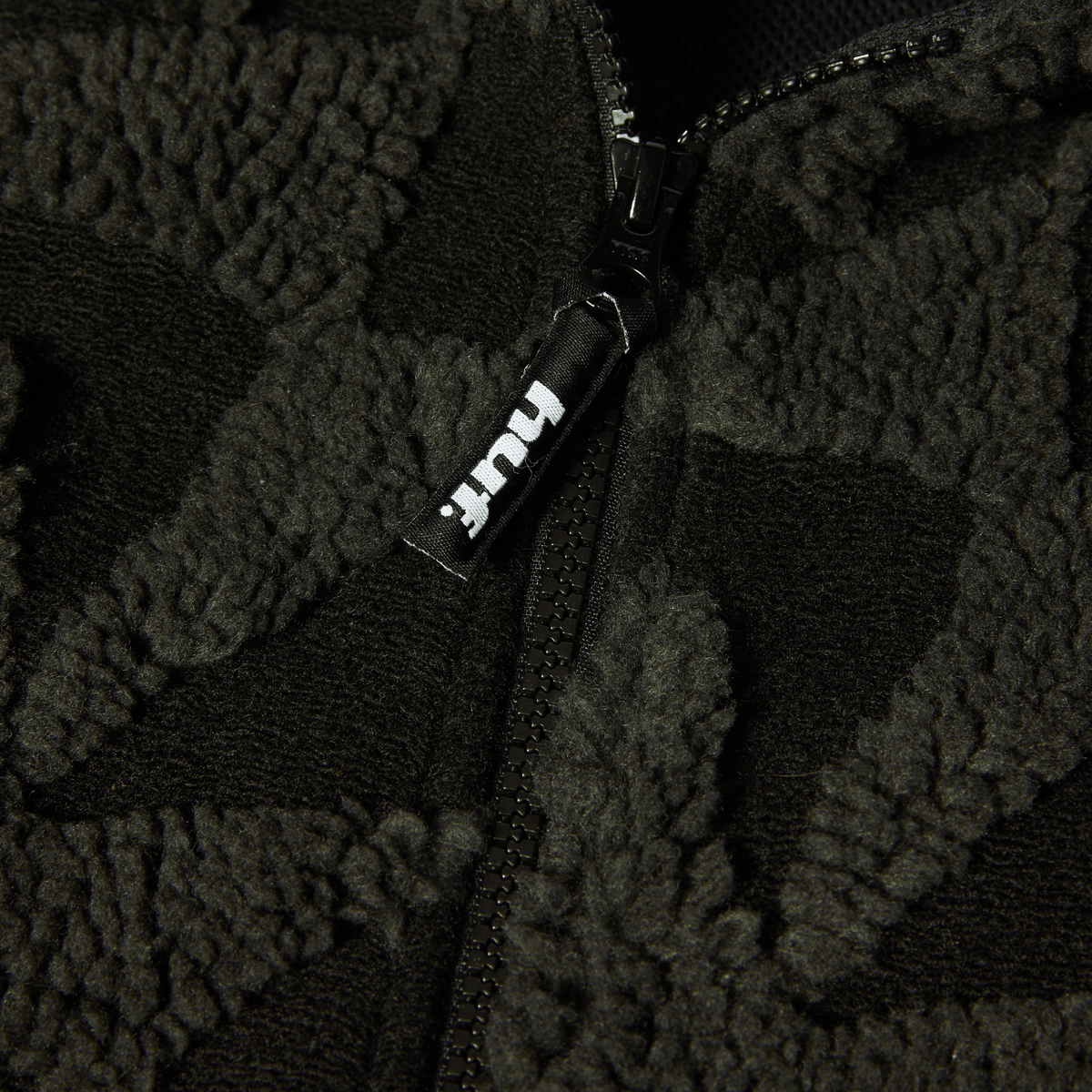 Huf H Star Repeat High Pile Jacket Black