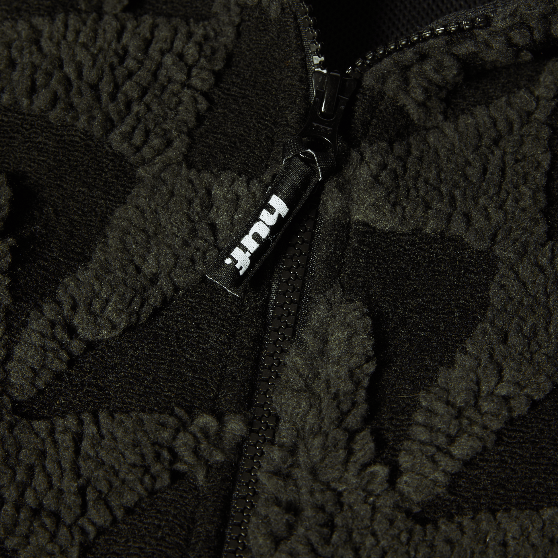 Huf H Star Repeat High Pile Jacket Black