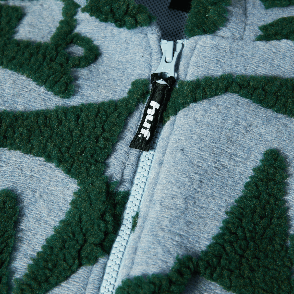 Huf H Star Repeat High Pile Jacket Ice Blue