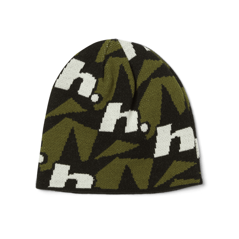Huf H Star Repeat Skull Beanie Olive