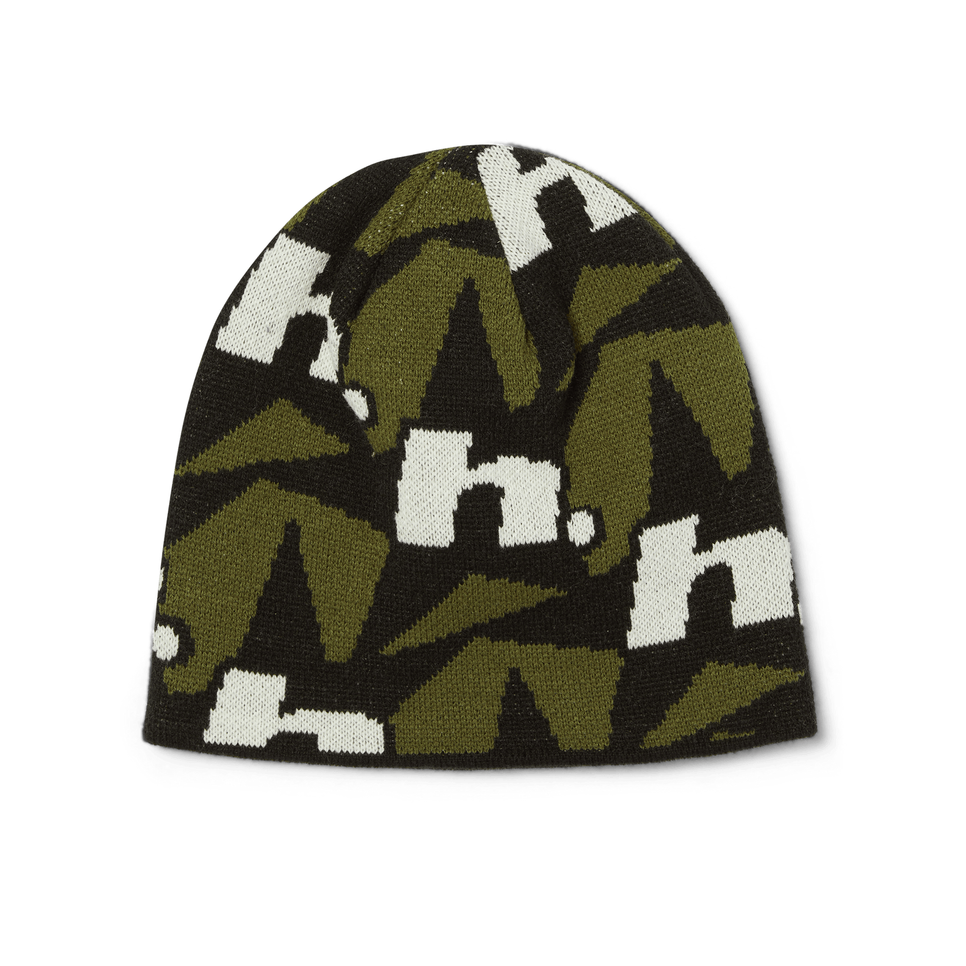Huf H Star Repeat Skull Beanie Olive