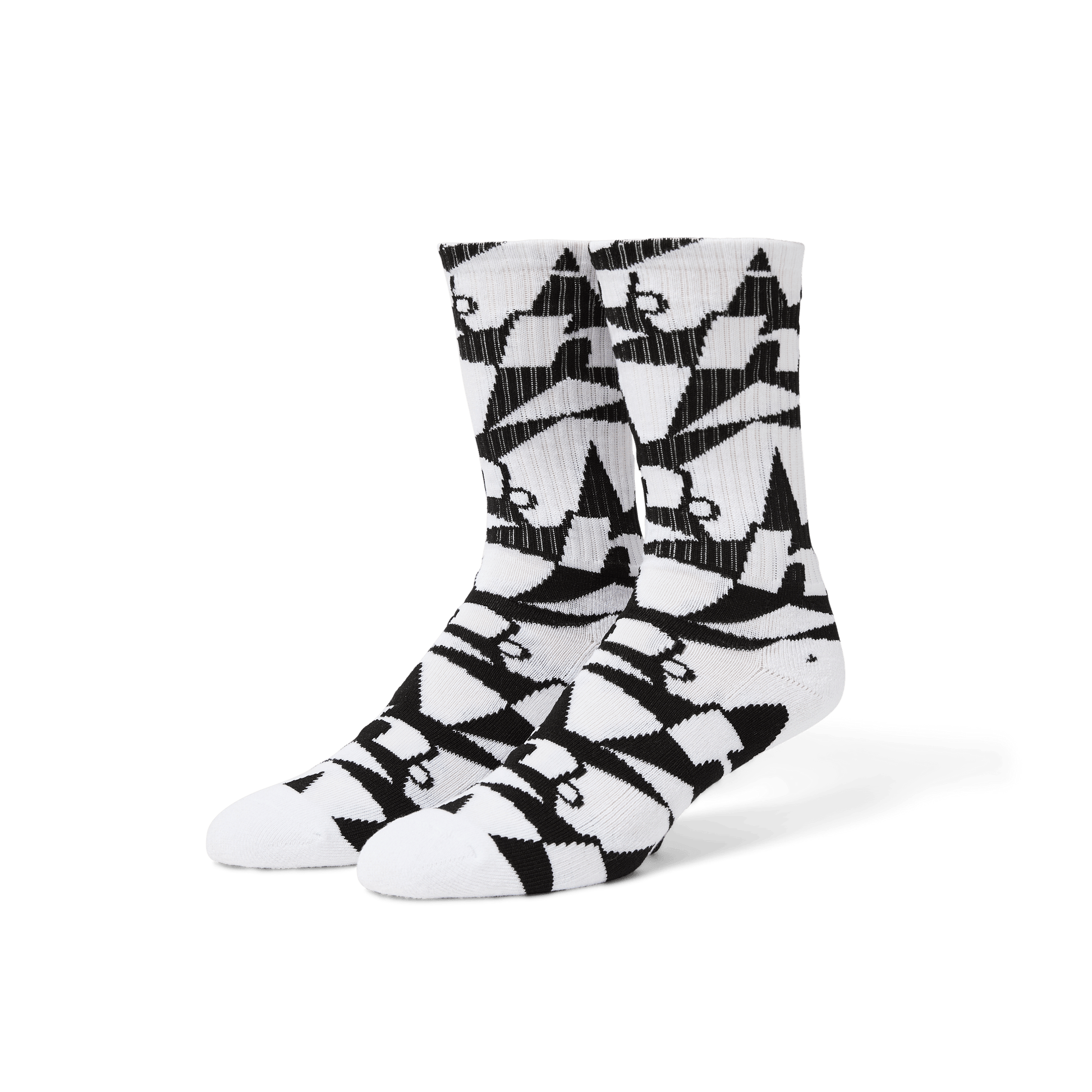 Huf H Star Repeat Sock White