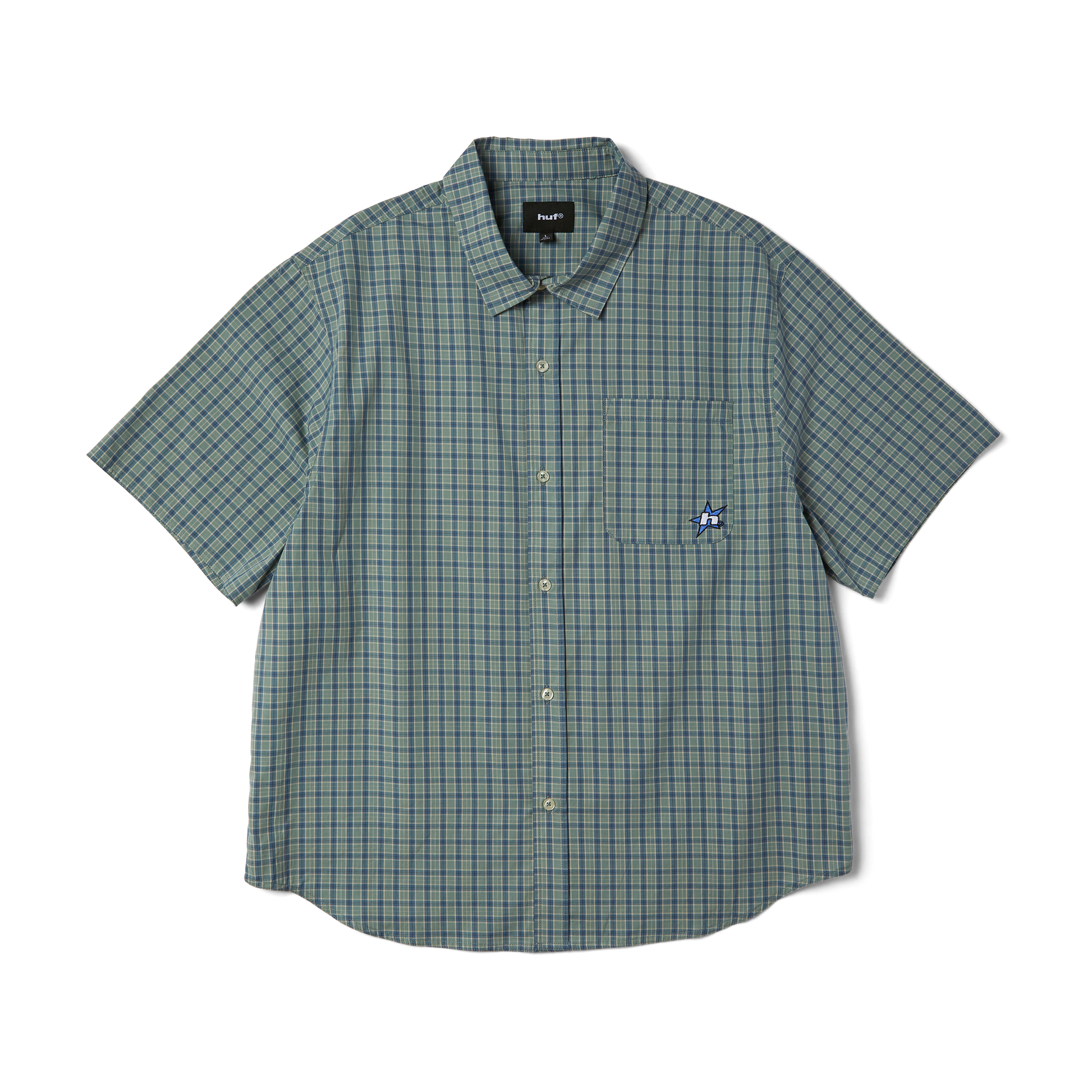 Huf H Star Plaid Shirt Marine