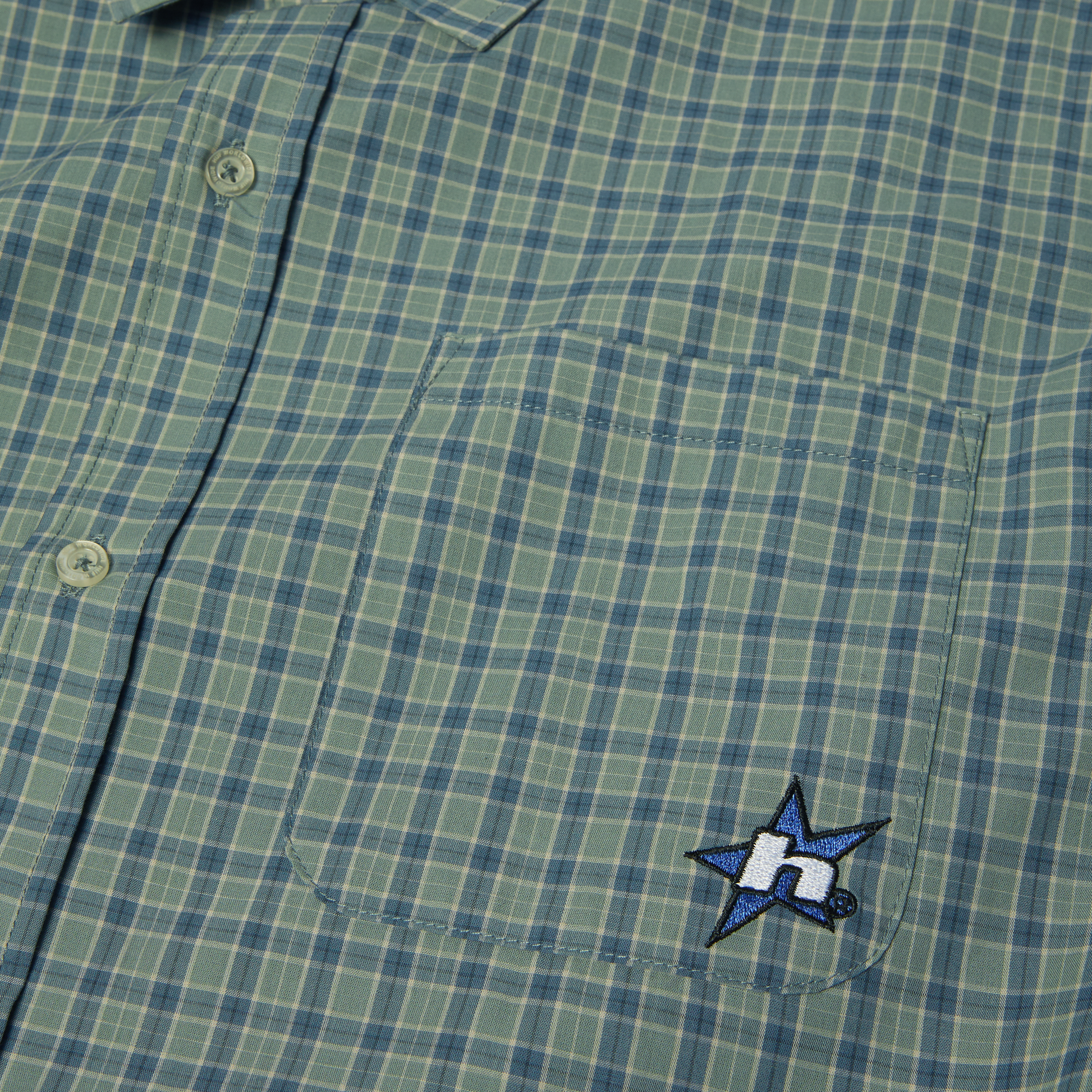 Huf H Star Plaid Shirt Marine