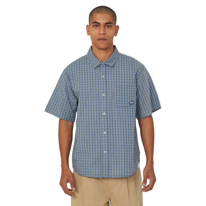 Huf H Star Plaid Shirt Marine