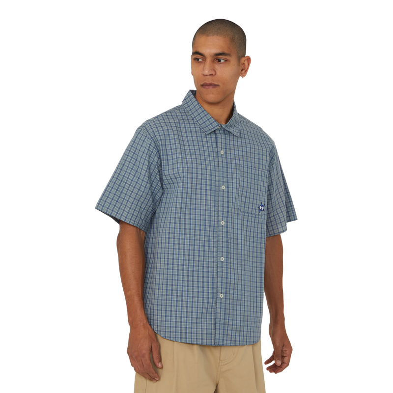 Huf H Star Plaid Shirt Marine