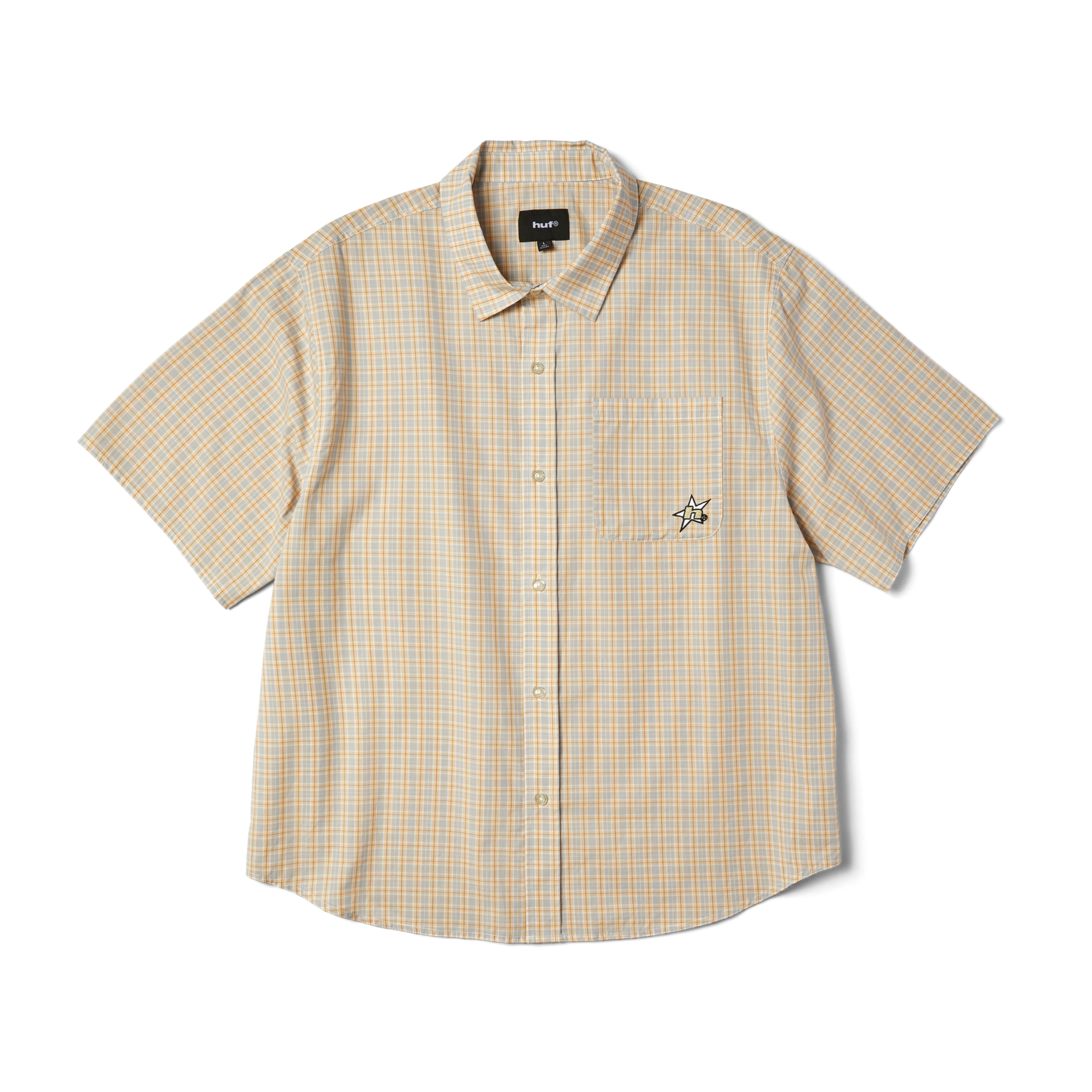 Huf H Star Plaid Shirt Putty