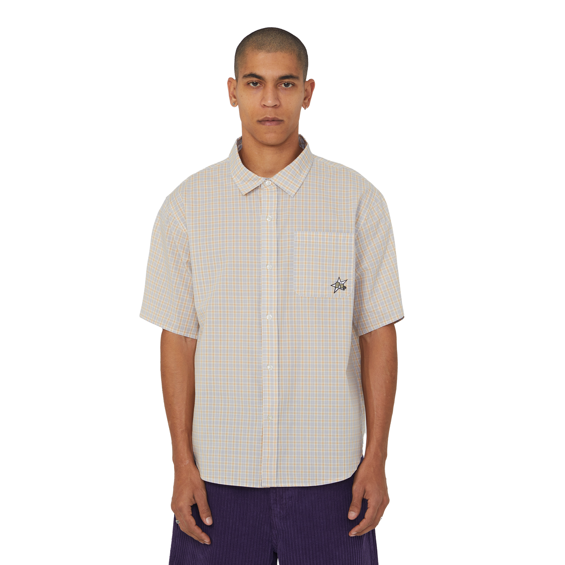 Huf H Star Plaid Shirt Putty