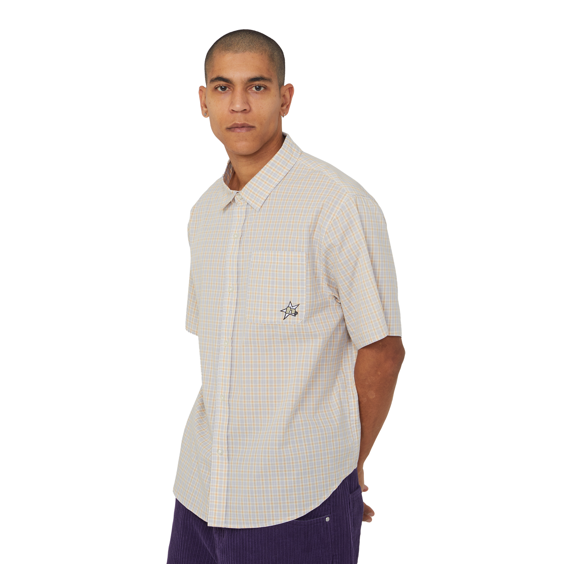Huf H Star Plaid Shirt Putty