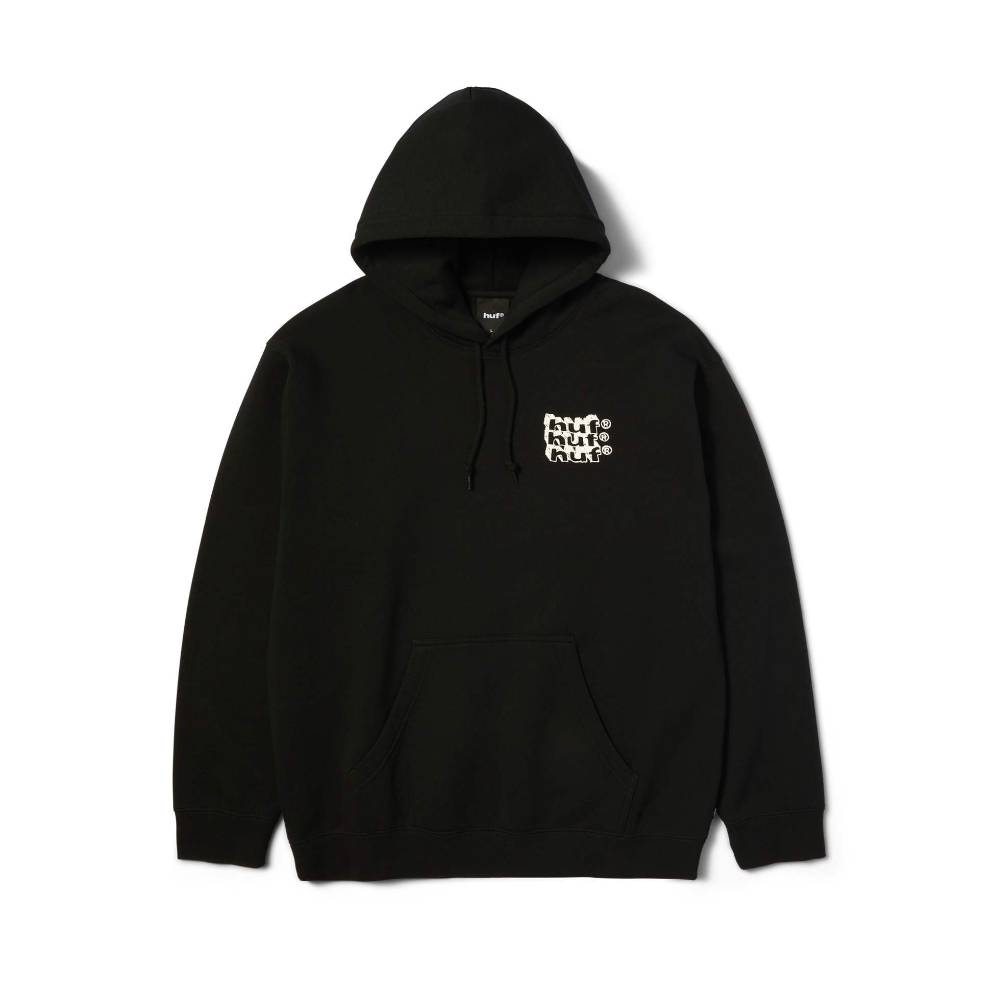 Huf Hand Stacked Pullover Hoodie Black