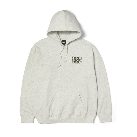 Huf Hand Stacked Pullover Hoodie Heather Grey