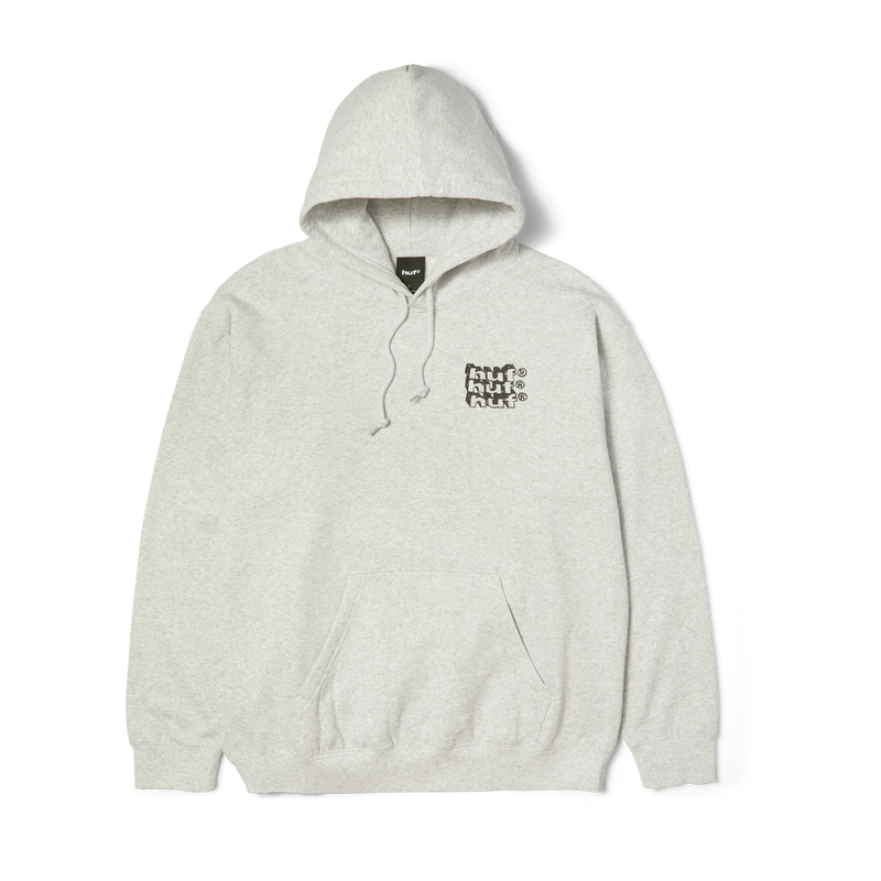 Huf Hand Stacked Pullover Hoodie Heather Grey