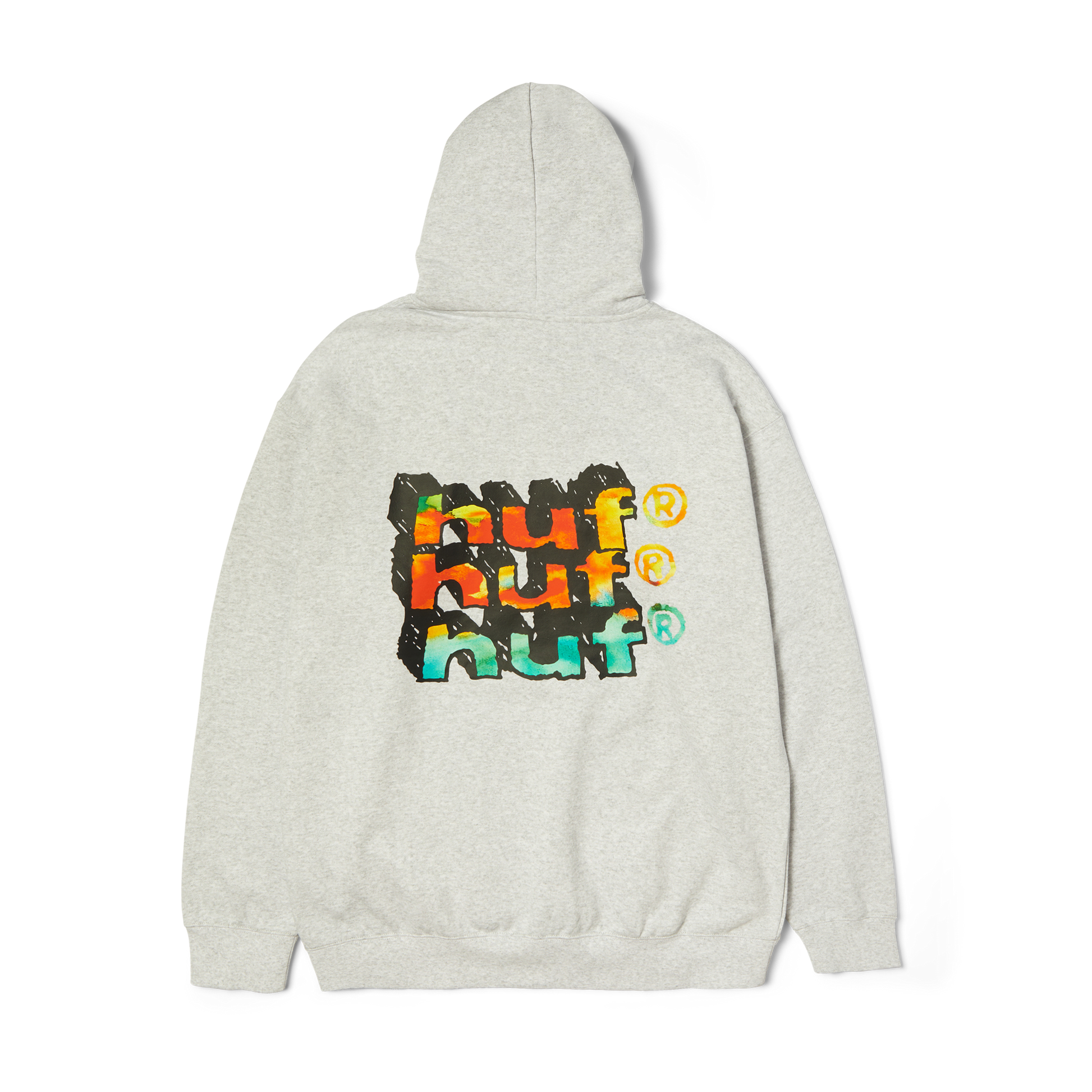 Huf Hand Stacked Pullover Hoodie Heather Grey