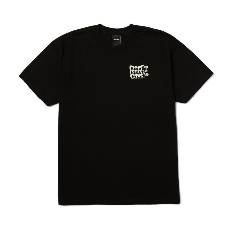 Huf Hand Stacked T-Shirt Black