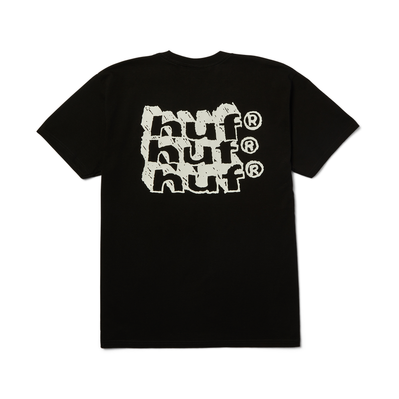 Huf Hand Stacked T-Shirt Black