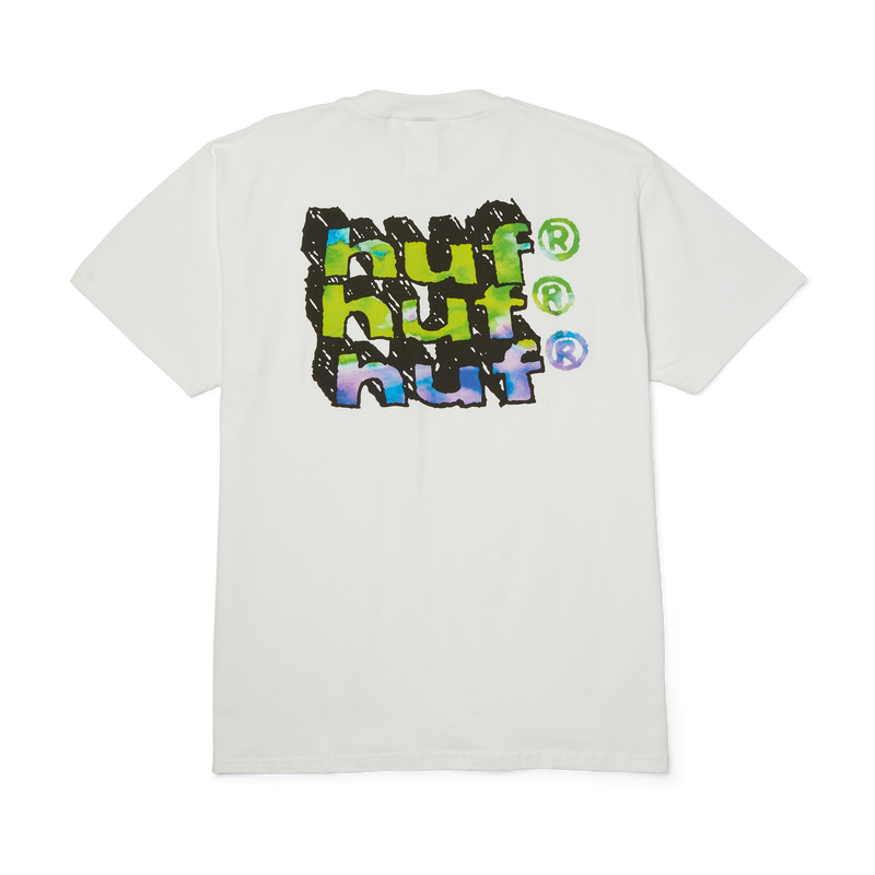 Huf Hand Stacked T-Shirt White