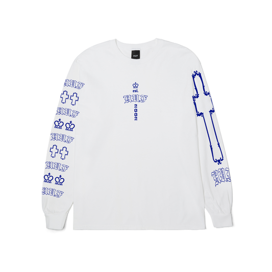 HUF Hard Luxe Long Sleeve T-Shirt White