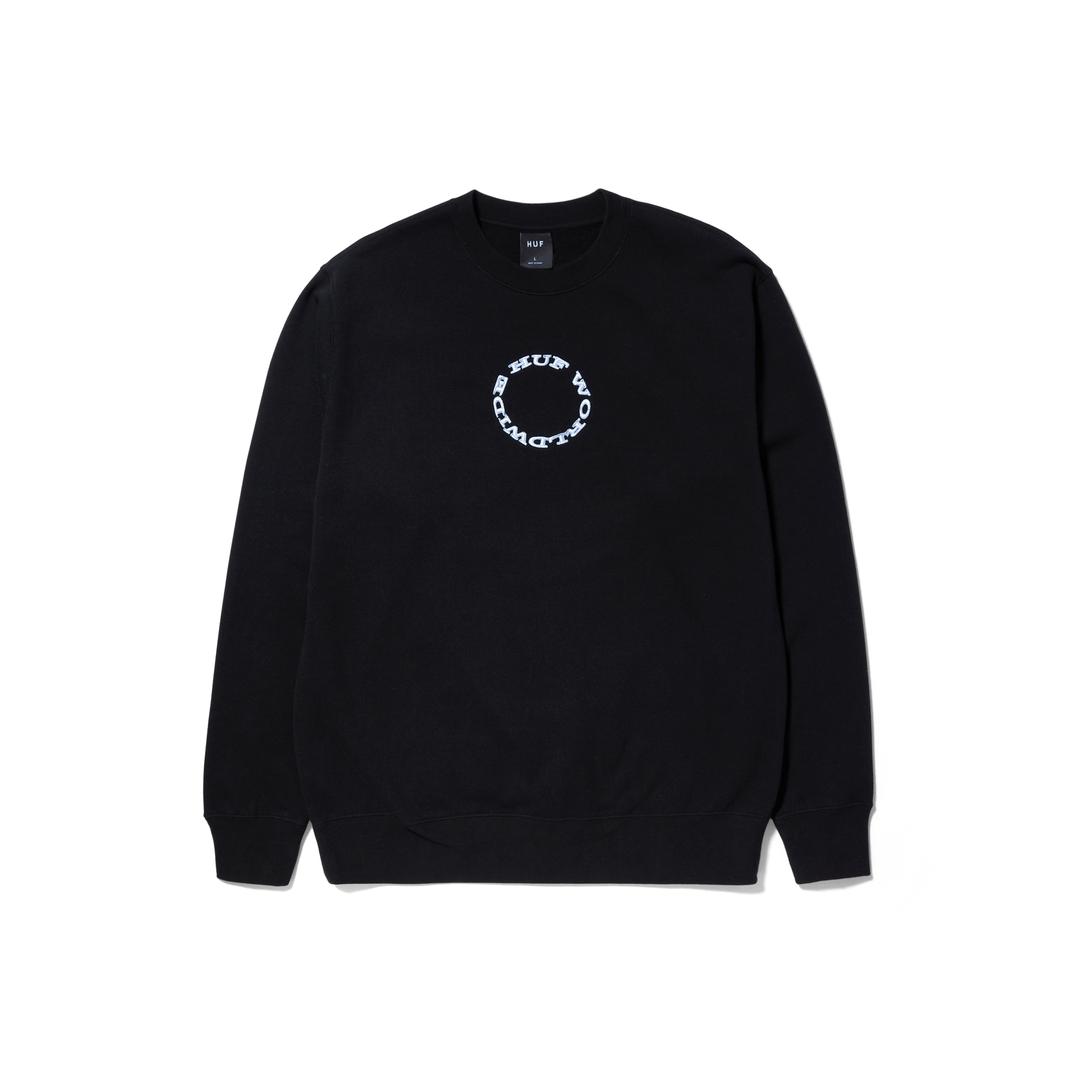 Huf Hard Note Crewneck Sweatshirt Black