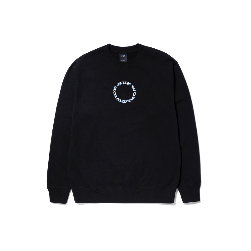 Huf Hard Note Crewneck Sweatshirt Black