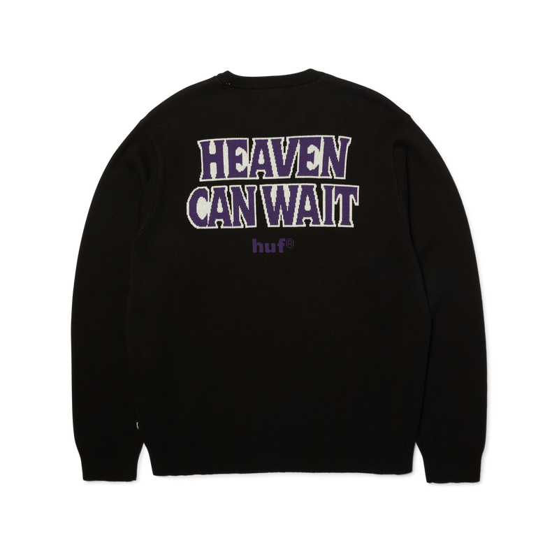 Huf Heaven Can Wait Crewneck Sweater Black