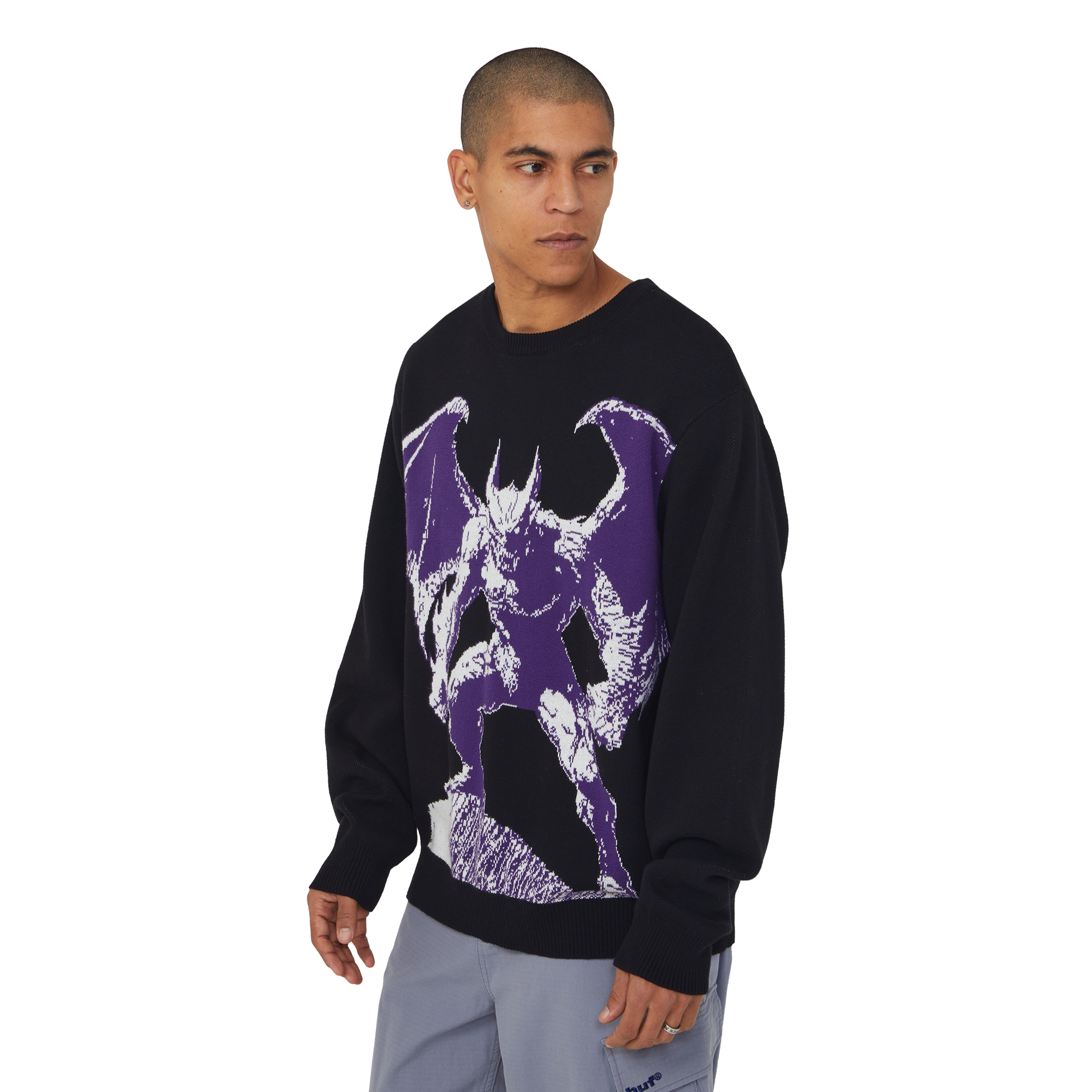 Huf Heaven Can Wait Crewneck Sweater Black