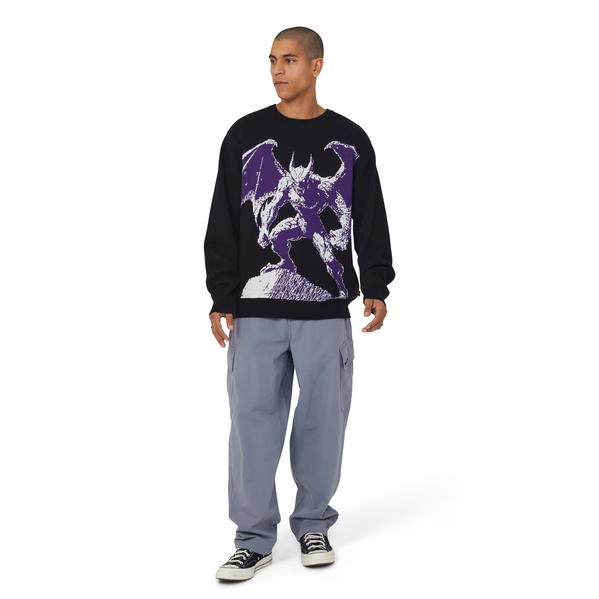Huf Heaven Can Wait Crewneck Sweater Black