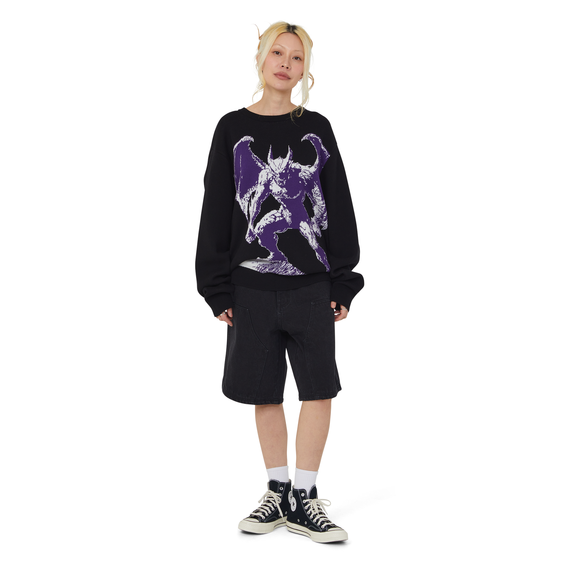 Huf Heaven Can Wait Crewneck Sweater Black