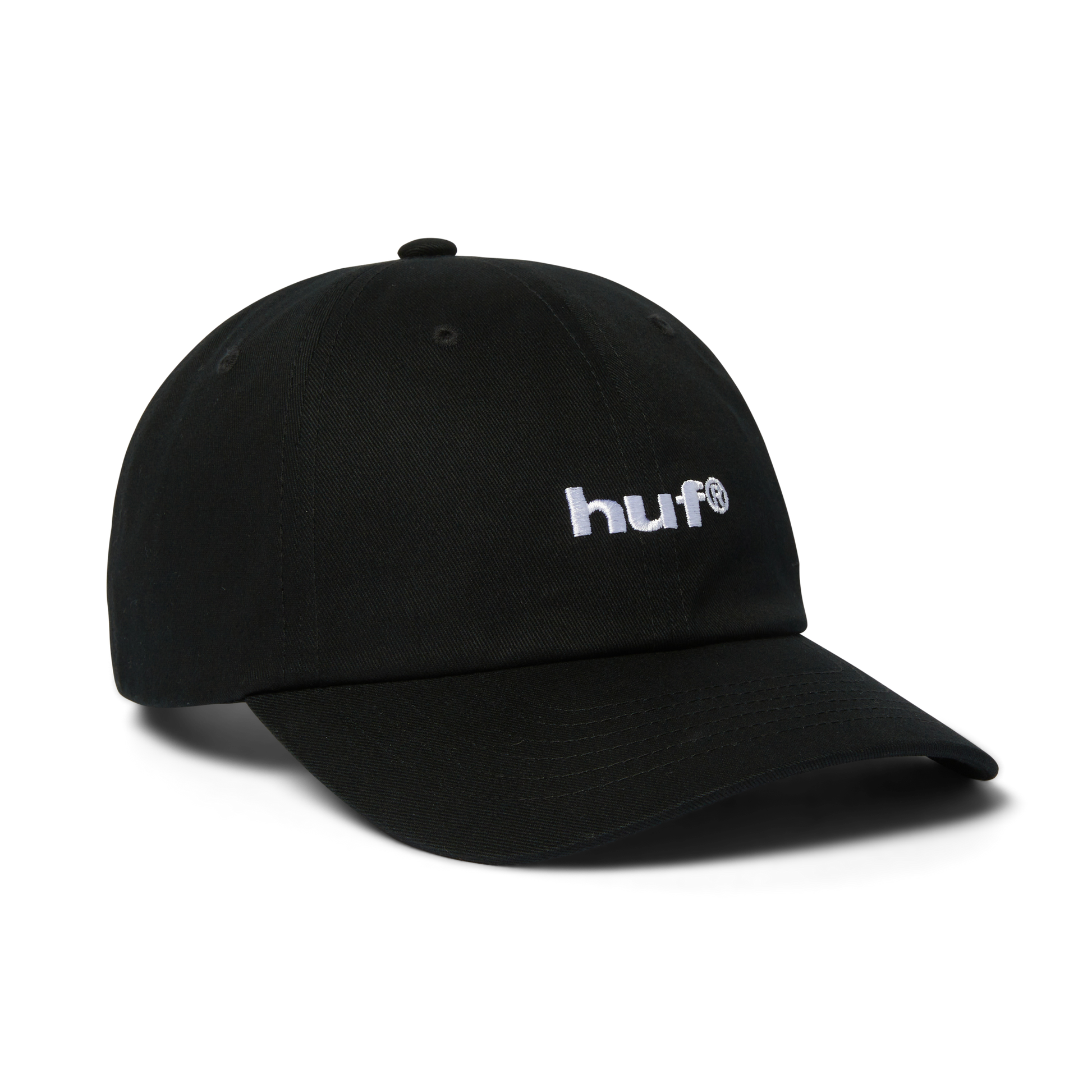 HUF 89 Embroidered 6-Panel Strapback Hat Black/White