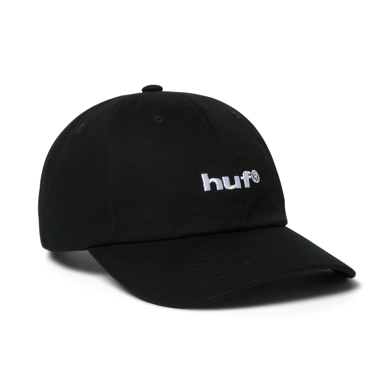 HUF 89 Embroidered 6-Panel Strapback Hat Black/White