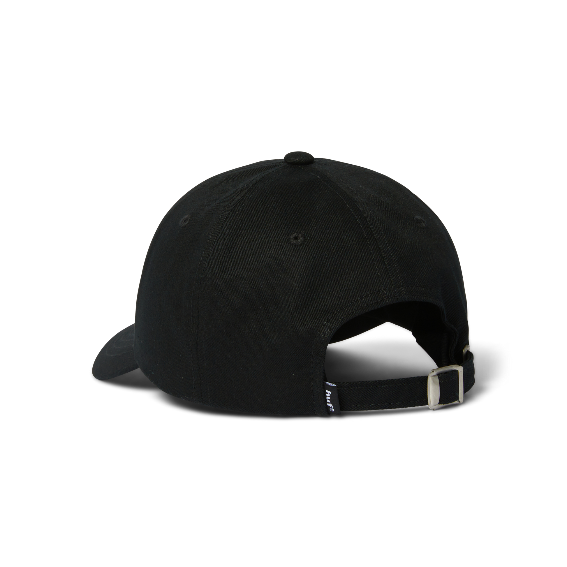 HUF 89 Embroidered 6-Panel Strapback Hat Black/White
