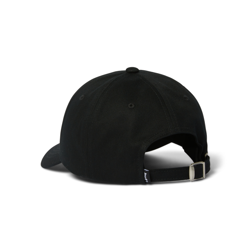 HUF 89 Embroidered 6-Panel Strapback Hat Black/White