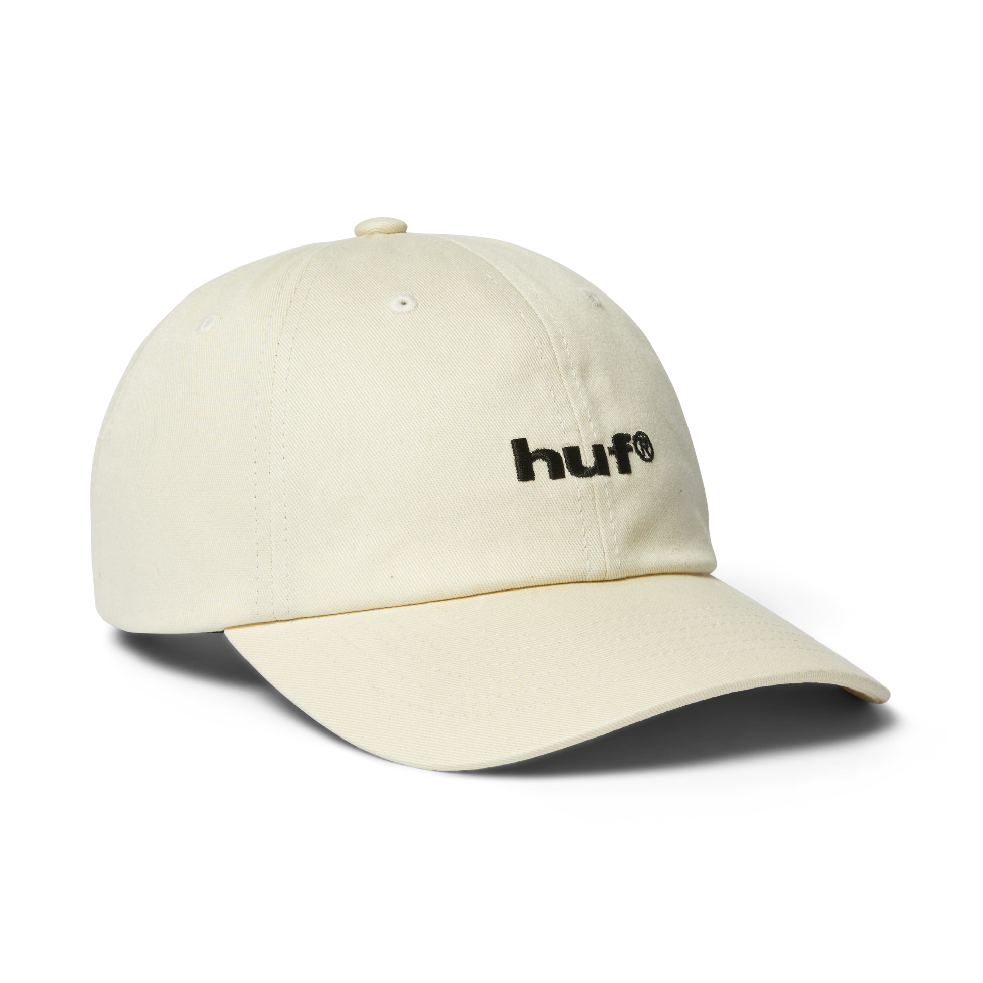 HUF 89 Embroidered 6-Panel Strapback Hat Cream/Black