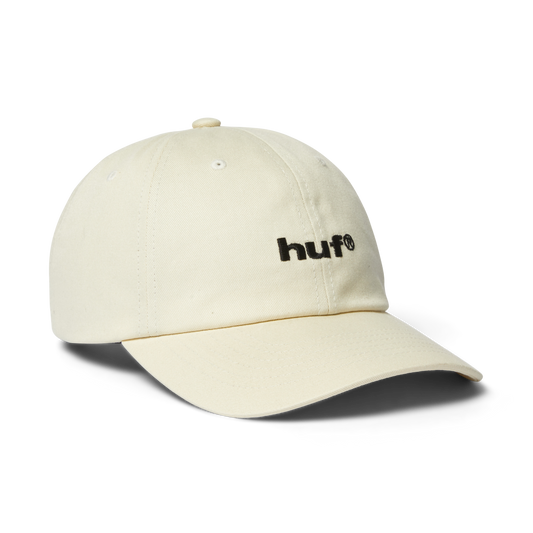 HUF 89 Embroidered 6-Panel Strapback Hat Cream/Black