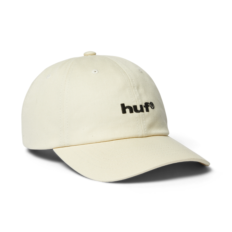 HUF 89 Embroidered 6-Panel Strapback Hat Cream/Black